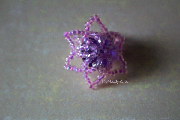 Bague en perle violette – Image 2