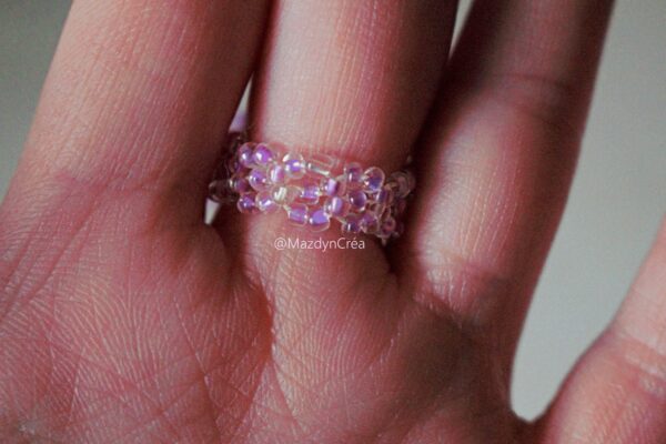 Bague en perle violette – Image 4