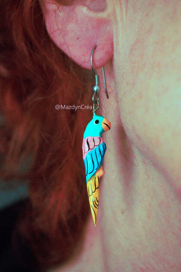 Boucles d'oreilles - Perroquet