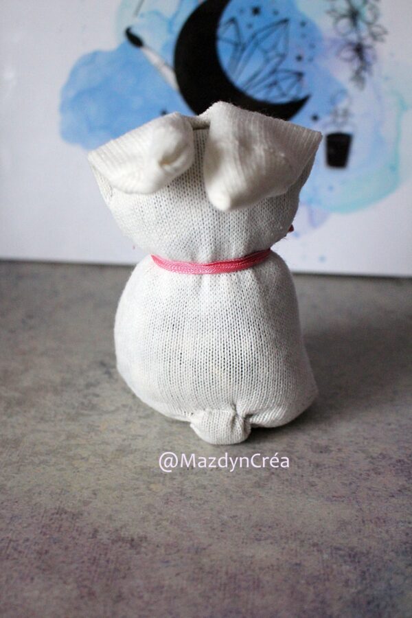Peluche upcycling lapin blanc – Image 5
