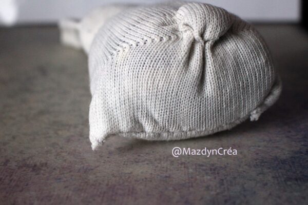Peluche upcycling lapin blanc – Image 4