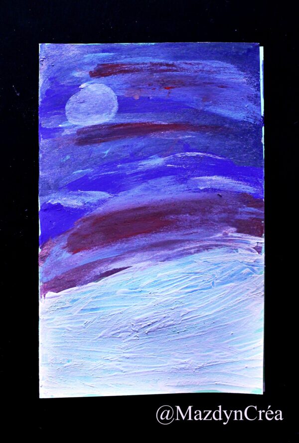 Prototype Carte postale nocturne neige – Image 2