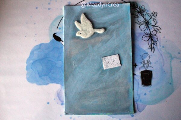 Prototype Carte postale oiseau, lettre
