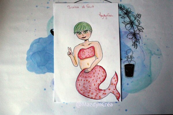 Dessin - Mermay sirène et Fruit