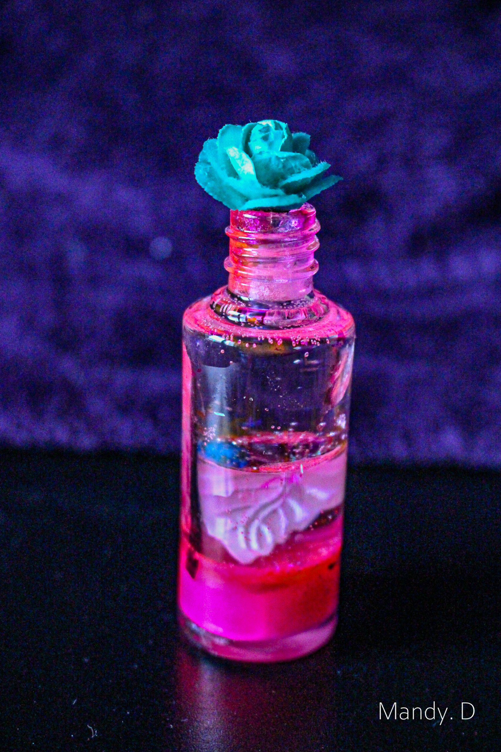 Fiole - explosion de couleur - rose