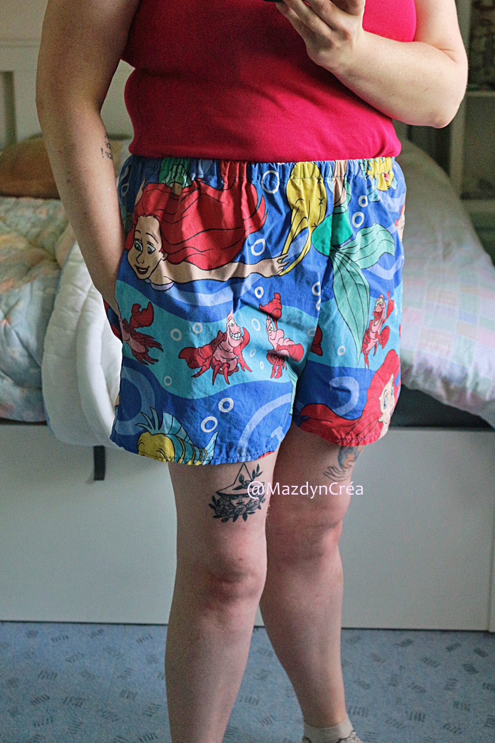 Short upcycling poche intérieure taille haute – Image 4