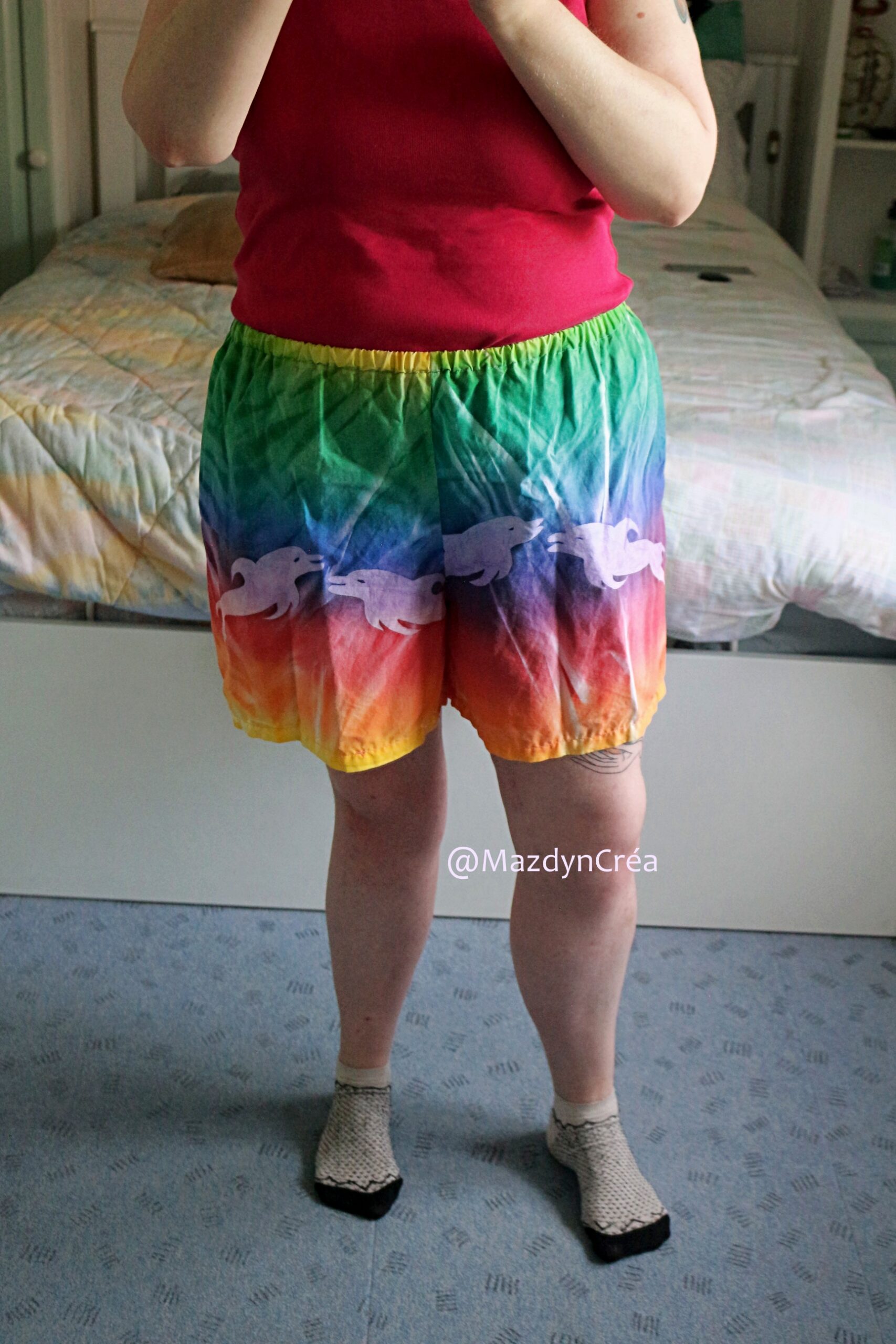 Short upcycling poche intérieure taille haute – Image 7